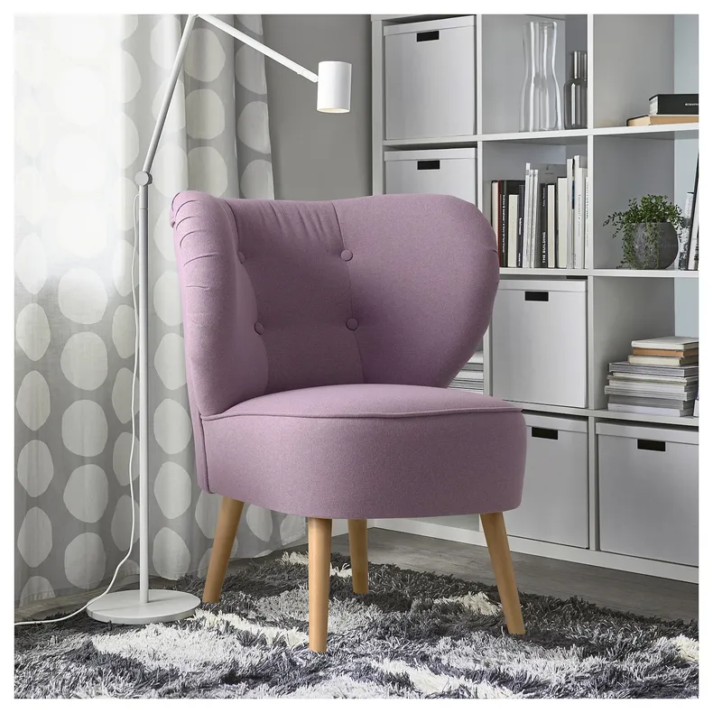 IKEA GUBBO ГУББУ, крісло, бузковий 505.212.05 фото №2