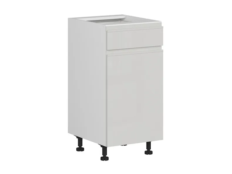 BRW Базовый шкаф Sole для кухни 40 см левый с ящиками светло-серый глянец, альпийский белый/светло-серый глянец FH_D1S_40/82_L/SMB-BAL/XRAL7047 фото №2
