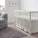IKEA LENAST ЛЕНАСТ, спідниця для ліжка для немовлят, крапки/білий, 60x120 см 604.576.28 фото thumb №2