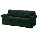 IKEA EKTORP ЕКТОРП, чохол для 3-місного дивана, Талміра темно-зелена 205.170.97 фото thumb №1