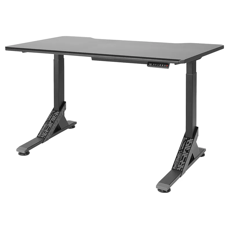 IKEA UPPSPEL УППСПЕЛ, геймерський стіл, чорний, 140x80 см 294.301.65 фото №1