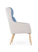 Кресло мягкое HALMAR PURIO светлый серый/синий фото thumb №7