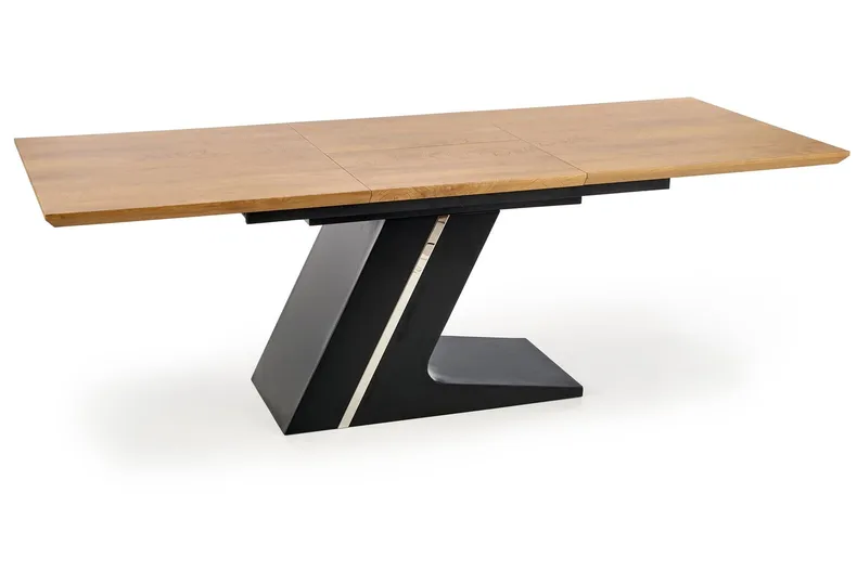Кухонний стіл розкладний HALMAR FERGUSON 160-220x90 см, стільниця - натуральний дуб, ніжки - чорні фото №10