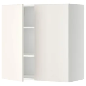 IKEA METOD МЕТОД, навесной шкаф с полками / 2дверцы, белый / белый, 80x80 см 394.576.06 фото