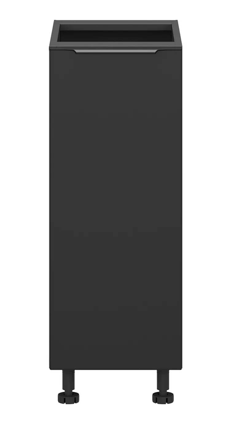 BRW Правосторонний кухонный шкаф Sole L6 30 см черный матовый, черный/черный матовый FM_D_30/82_P-CA/CAM фото №1