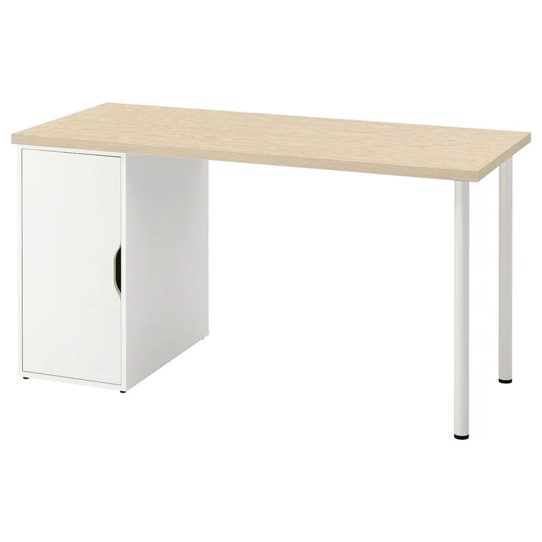 IKEA MITTCIRKEL МІТТЦІРКЕЛЬ / ALEX АЛЕКС, письмовий стіл, яскравий ефект сосни / білизни, 140x60 см 895.217.18 фото №1