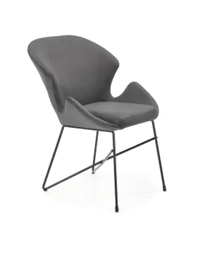 Кухонний стілець HALMAR K458 сірий, чорний (1п=1шт) фото