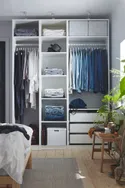 IKEA PAX ПАКС, каркас гардероба, белый, 75x58x236 см 202.145.71 фото thumb №2