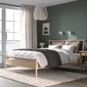 IKEA BJÖRKSNÄS БЬЙОРКСНЕС, каркас ліжка, береза / березовий шпон / ЛЕНСЕТ, 160x200 см 895.016.97 фото thumb №2