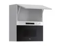 Кухонный шкаф BRW Top Line 60 см с микроволновой печью навесной серый глянцевый, серый гранола/серый глянец TV_GMO_60/72_O_MBNA900-SZG/SP/IX фото thumb №3