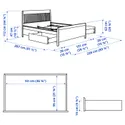 IKEA IDANÄS ИДАНЭС, каркас кровати с ящиками, тёмно-коричневый с пятнами, 140x200 см 204.588.61 фото thumb №10