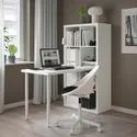 IKEA KALLAX КАЛЛАКС / LINNMON ЛИННМОН, стол, комбинация, белый, 77x139x147 см 294.817.01 фото thumb №2
