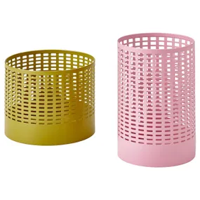 IKEA TESAMMANS ТЕСАММАНС, підстав д/свіч-таблет, наб із 2 шт., жовтий/рожевий 905.689.60 фото