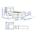 IKEA BRIMNES БРИМНЭС, каркас кровати с изголовьем, белый, 180x200 см 190.991.57 фото thumb №8