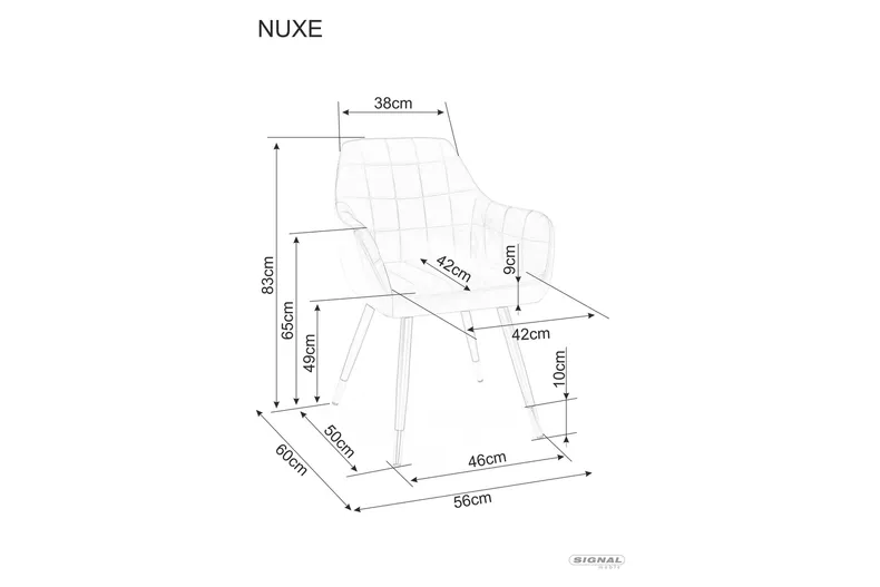 Кресло SIGNAL NUXE Velvet, Bluvel 14 - серый фото №14