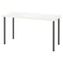 IKEA LAGKAPTEN ЛАГКАПТЕН / ADILS АДИЛЬС, письменный стол, белый / темно-серый, 140x60 см 294.171.59 фото