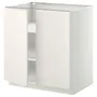 IKEA METOD МЕТОД, підлогова шафа з полицями / 2 дверцят, білий / ВЕДДІНГЕ білий, 80x60 см 594.661.72 фото