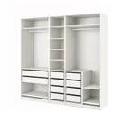 IKEA PAX ПАКС, гардероб, комбинация, белый, 250x58x236 см 394.781.85 фото thumb №1