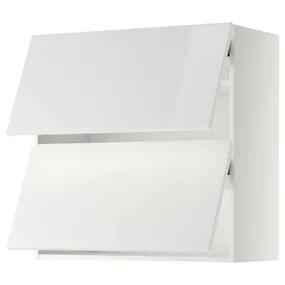 IKEA METOD МЕТОД, навесной горизонтальный шкаф / 2двери, белый / Рингхульт белый, 80x80 см 593.945.33 фото