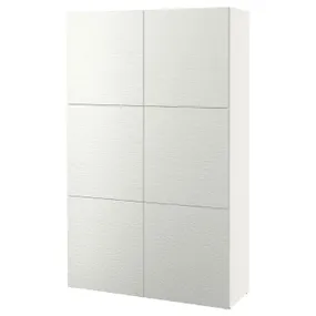 IKEA BESTÅ БЕСТО, комбинация для хранения с дверцами, белый / Лаксвикен белый, 120x42x193 см 090.714.65 фото