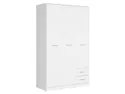 BRW Шкаф трехдверный Nepo Plus 118 см с ящиками белый, белый SZF3D2S-BI фото thumb №1