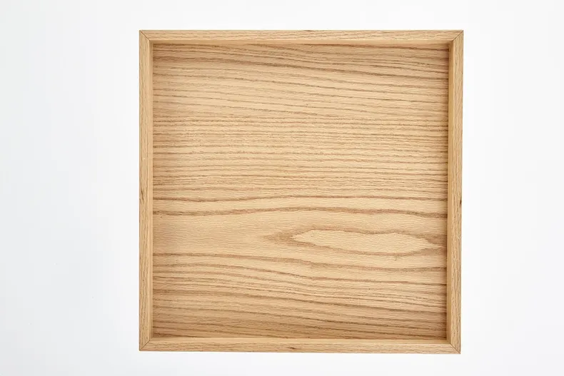 Журнальный столик деревянный HALMAR YAVA, 42x42 см, дуб натуральный/черный фото №4