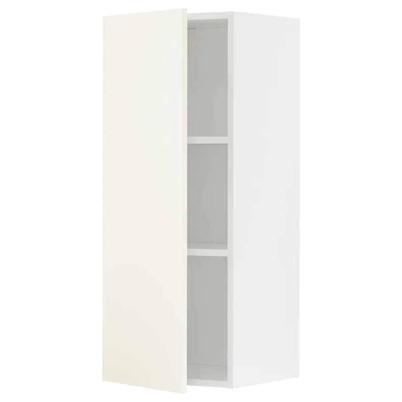 IKEA METOD МЕТОД, навесной шкаф с полками, белый / Вальстена белый, 40x100 см 195.072.59 фото №1