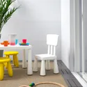 IKEA MAMMUT МАММУТ, детский стул, внутренний / наружный / белый 403.653.71 фото thumb №2
