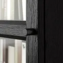 IKEA BILLY БИЛЛИ / OXBERG ОКСБЕРГ, стеллаж комбинация / стекл дверцы, черная имитация дуб, 160x202 см 494.835.39 фото thumb №4