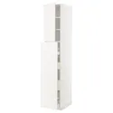 IKEA METOD МЕТОД / MAXIMERA МАКСІМЕРА, висока шафа / висувна сек / 4шх / 1дв / 2пл, білий / ВЕДДІНГЕ білий, 40x60x220 см 294.648.10 фото thumb №1