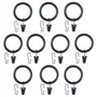 IKEA SYRLIG СИРЛИГ, гардин кольцо с зажимом и крючком, черный, 38 мм 802.240.96 фото