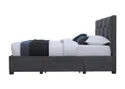 Двоспальне ліжко HALMAR З ящиками Harriet 160x200 см Velvet сіре фото thumb №4