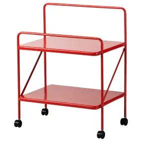IKEA JÄRLÅSA ЯРЛОСА, стол приставной на колесиках, красный, 65x45 см 005.552.74 фото
