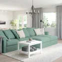 IKEA GRÖNLID ГРЁНЛИД, 4-местный диван с козетками, Люнген светло-зеленый 194.088.48 фото thumb №2
