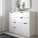 IKEA NORDLI НОРДЛИ, комод с 6 ящиками, белый, 120x99 см 692.766.33 фото thumb №3