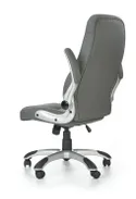 Крісло комп'ютерне офісне обертове HALMAR SATURN сірий, екошкіра перфорована фото thumb №3