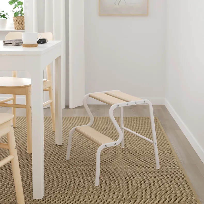 IKEA GRUBBAN ГРУББАН, стілець-драбина, білий / береза 304.424.07 фото №2
