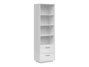 BRW FL Smart высокий книжный шкаф с ящиками белый глянец, белый глянец REG2S/UCH_BLENDY-BAL/BIP фото
