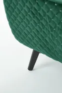 Крісло м'яке HALMAR MARVEL темно-зелений/чорний фото thumb №5