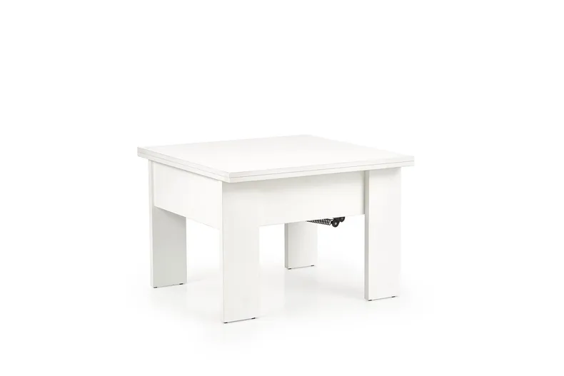 Журнальный столик-трансформер HALMAR SERAFIN 80-160x80 см белый фото №4