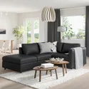 IKEA VIMLE ВІМЛЕ, кутовий диван, 3-місний, з відкритим кінцем/Гранн/Бомстад чорний 993.067.56 фото thumb №2