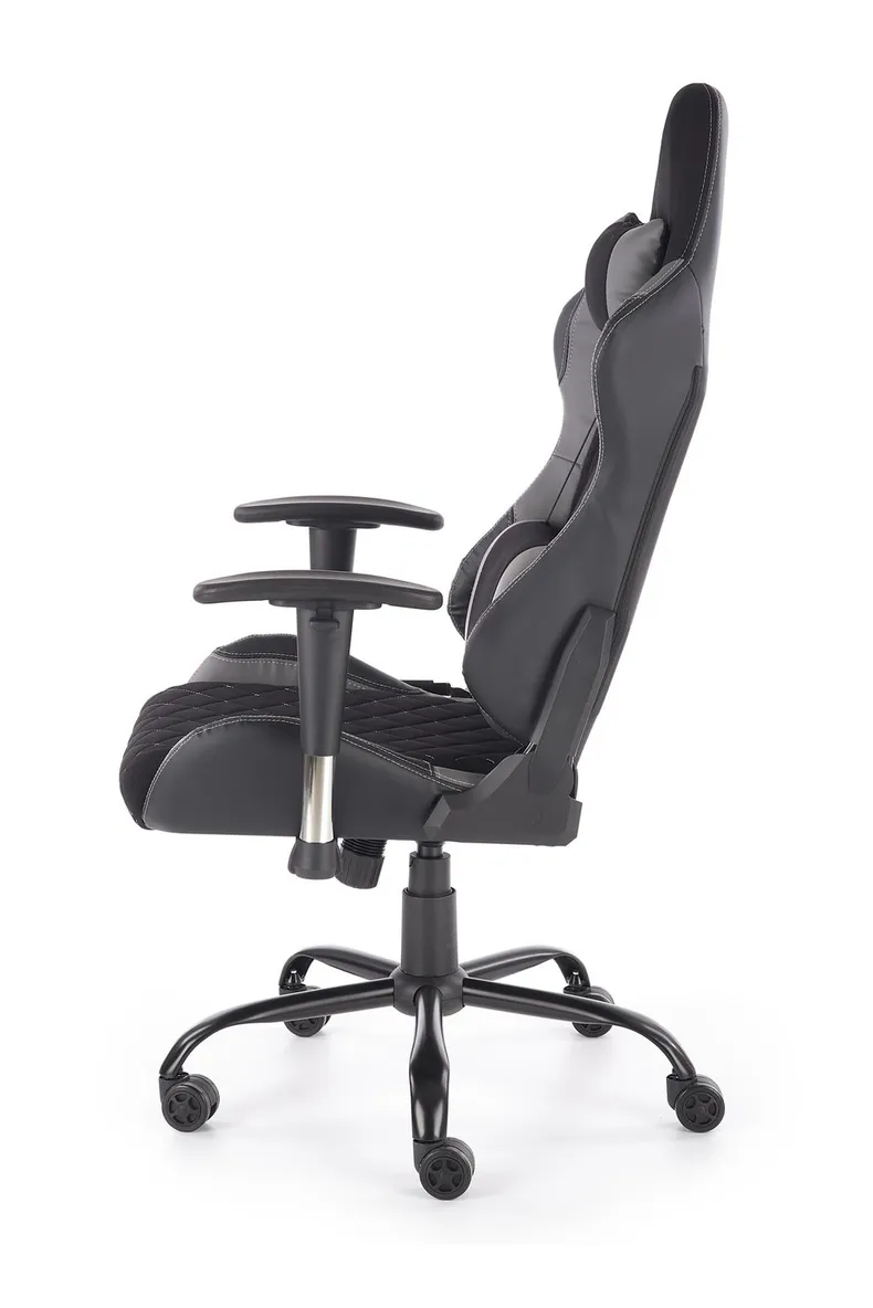 Крісло комп'ютерне офісне обертове HALMAR DRAKE, чорний / сірий фото №3