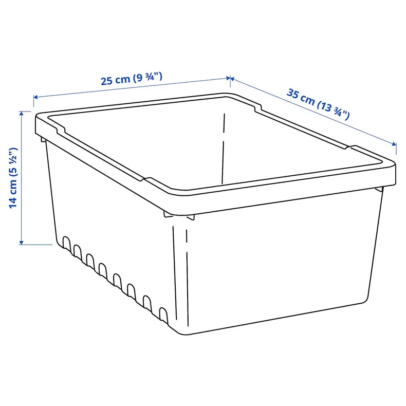 IKEA UPPSNOFSAD УППСНОФСАД, контейнер, черный, 35x25x14 см / 9 л 904.407.64 фото №5