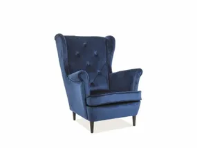 М'яке крісло оксамитове SIGNAL LADY Velvet, Bluvel 86 - темно-синій фото