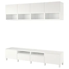 IKEA BESTÅ БЕСТО, шкаф для ТВ, комбинация, белый / Вястервикен / Стуббарп белый, 240x42x230 см 394.360.20 фото