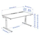 IKEA MITTZON МИТТЗОН, письменный стол, дуб / черный, 140x80 см 395.281.28 фото thumb №9