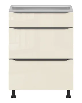 BRW Кухонный шкаф Sole L6 60 см с выдвижными ящиками магнолия жемчуг, альпийский белый/жемчуг магнолии FM_D2S_60/82_2SMB/B-BAL/MAPE фото