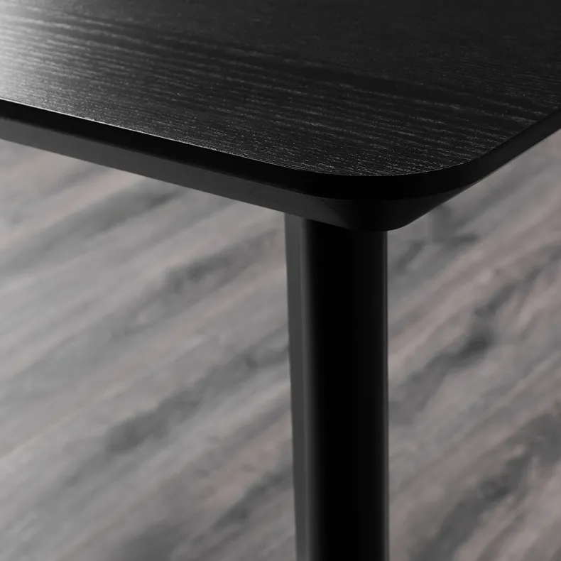 IKEA LISABO ЛІСАБО / ODGER ОДГЕР, стіл+4 стільці, чорний / бежевий, 140x78 см 092.597.02 фото №4