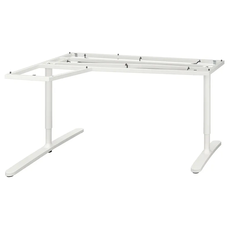 IKEA BEKANT БЕКАНТ, подстолье для угловой столешницы, белый, 160x110 см 102.529.74 фото №1