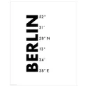 IKEA BILD БІЛЬД, постер, координати, Берлін, 40x50 см 805.815.99 фото thumb №1
